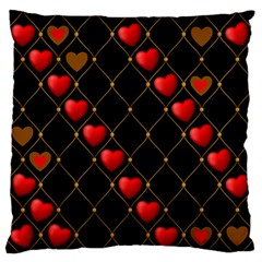 Background Texture Texture Hearts Large Flano Cushion Case (two Sides) by Sapixe