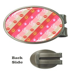 Background Desktop Pink Sun Stars Money Clips (oval)  by Sapixe