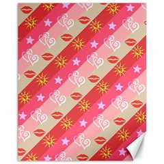 Background Desktop Pink Sun Stars Canvas 11  X 14   by Sapixe