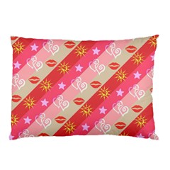 Background Desktop Pink Sun Stars Pillow Case by Sapixe