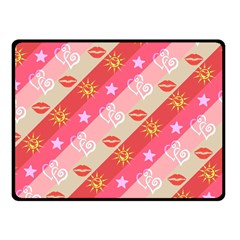 Background Desktop Pink Sun Stars Fleece Blanket (small) by Sapixe