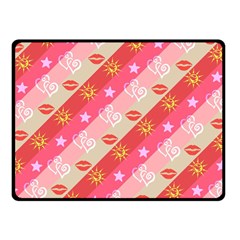 Background Desktop Pink Sun Stars Double Sided Fleece Blanket (small)  by Sapixe