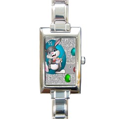 Illustration Celebration Easter Rectangle Italian Charm Watch by Sapixe