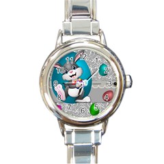 Illustration Celebration Easter Round Italian Charm Watch by Sapixe