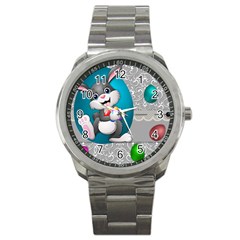 Illustration Celebration Easter Sport Metal Watch by Sapixe