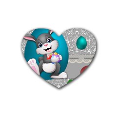 Illustration Celebration Easter Heart Coaster (4 Pack)  by Sapixe