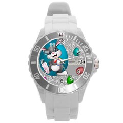 Illustration Celebration Easter Round Plastic Sport Watch (l) by Sapixe