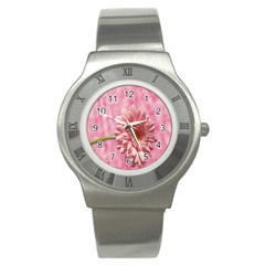 Background Texture Flower Petals Stainless Steel Watch by Sapixe