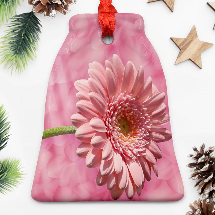 Background Texture Flower Petals Bell Ornament (Two Sides)