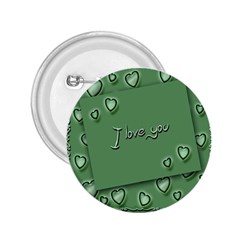 Card I Love You Heart Romantic 2 25  Buttons by Sapixe