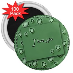 Card I Love You Heart Romantic 3  Magnets (100 Pack) by Sapixe