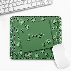 Card I Love You Heart Romantic Large Mousepads by Sapixe