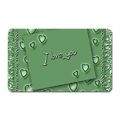 Card I Love You Heart Romantic Magnet (rectangular) by Sapixe