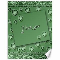 Card I Love You Heart Romantic Canvas 12  X 16   by Sapixe