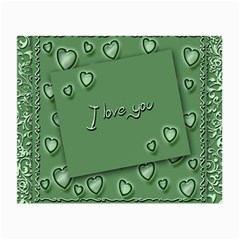 Card I Love You Heart Romantic Small Glasses Cloth (2-side) by Sapixe