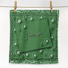 Card I Love You Heart Romantic Face Towel by Sapixe