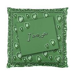 Card I Love You Heart Romantic Standard Cushion Case (one Side) by Sapixe