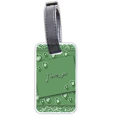 Card I Love You Heart Romantic Luggage Tags (one Side)  by Sapixe