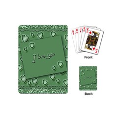 Card I Love You Heart Romantic Playing Cards (mini)  by Sapixe