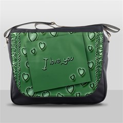 Card I Love You Heart Romantic Messenger Bags by Sapixe