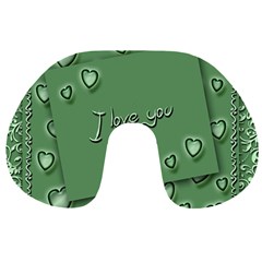 Card I Love You Heart Romantic Travel Neck Pillows by Sapixe