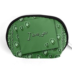 Card I Love You Heart Romantic Accessory Pouches (medium)  by Sapixe