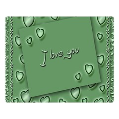 Card I Love You Heart Romantic Double Sided Flano Blanket (large)  by Sapixe