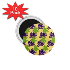 Grapes Background Sheet Leaves 1 75  Magnets (10 Pack)  by Sapixe