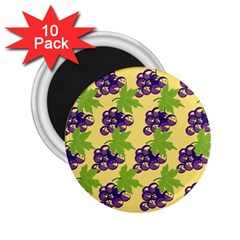 Grapes Background Sheet Leaves 2 25  Magnets (10 Pack)  by Sapixe