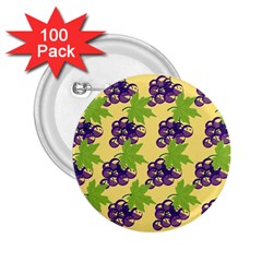 Grapes Background Sheet Leaves 2 25  Buttons (100 Pack)  by Sapixe