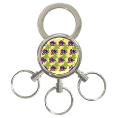 Grapes Background Sheet Leaves 3-ring Key Chains by Sapixe