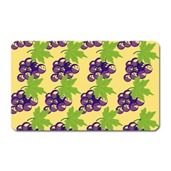 Grapes Background Sheet Leaves Magnet (rectangular) by Sapixe