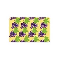 Grapes Background Sheet Leaves Magnet (name Card) by Sapixe