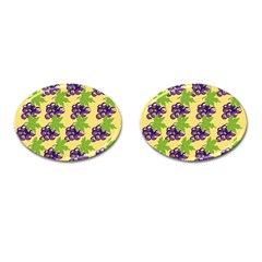 Grapes Background Sheet Leaves Cufflinks (oval) by Sapixe