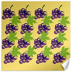 Grapes Background Sheet Leaves Canvas 12  X 12   by Sapixe