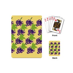 Grapes Background Sheet Leaves Playing Cards (mini)  by Sapixe