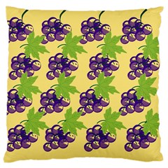 Grapes Background Sheet Leaves Large Cushion Case (one Side) by Sapixe