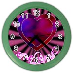 Background Texture Reason Heart Color Wall Clocks Front