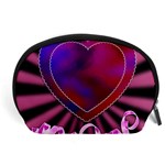 Background Texture Reason Heart Accessory Pouches (Large)  Front