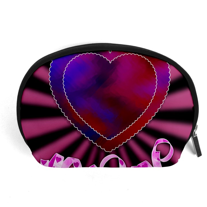 Background Texture Reason Heart Accessory Pouches (Large) 