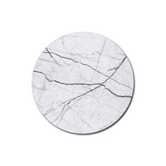 White Background Pattern Tile Rubber Round Coaster (4 Pack) 