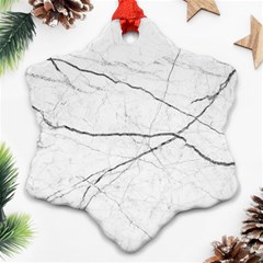 White Background Pattern Tile Ornament (snowflake) by Sapixe