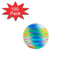 Wave Rainbow Bright Texture 1  Mini Magnets (100 Pack)  by Sapixe