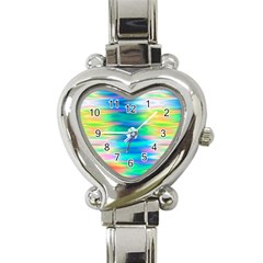 Wave Rainbow Bright Texture Heart Italian Charm Watch