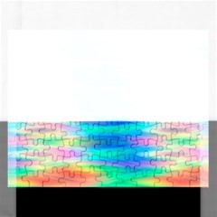 Wave Rainbow Bright Texture Rectangular Jigsaw Puzzl by Sapixe