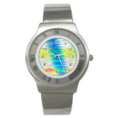 Wave Rainbow Bright Texture Stainless Steel Watch by Sapixe