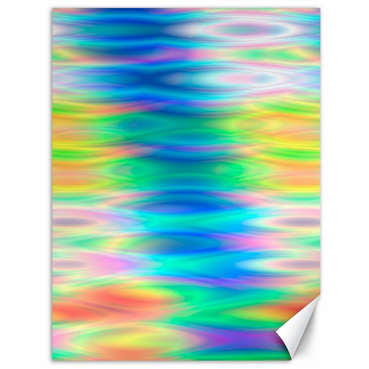 Wave Rainbow Bright Texture Canvas 36  x 48  