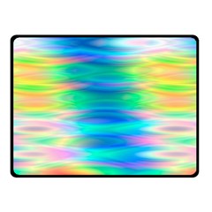 Wave Rainbow Bright Texture Fleece Blanket (small) by Sapixe