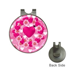 Background Flowers Texture Love Hat Clips With Golf Markers by Sapixe