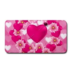 Background Flowers Texture Love Medium Bar Mats by Sapixe